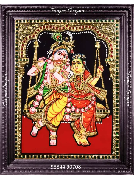 Radha Krishna Painting on Jhula